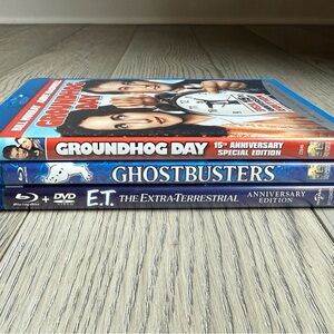 Groundhog Day, Ghostbusters & E.T. Blu-ray Lot Of 3